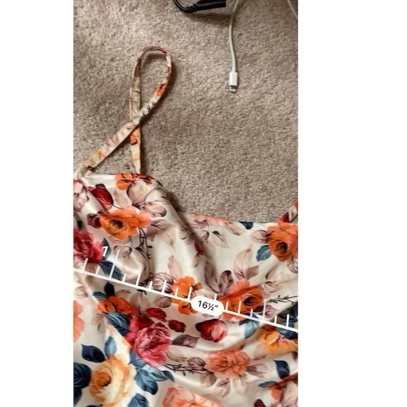 SHEIN Women's Floral Print Spaghetti Strap Midi Dress Multicolor L - Picture 9 of 16
